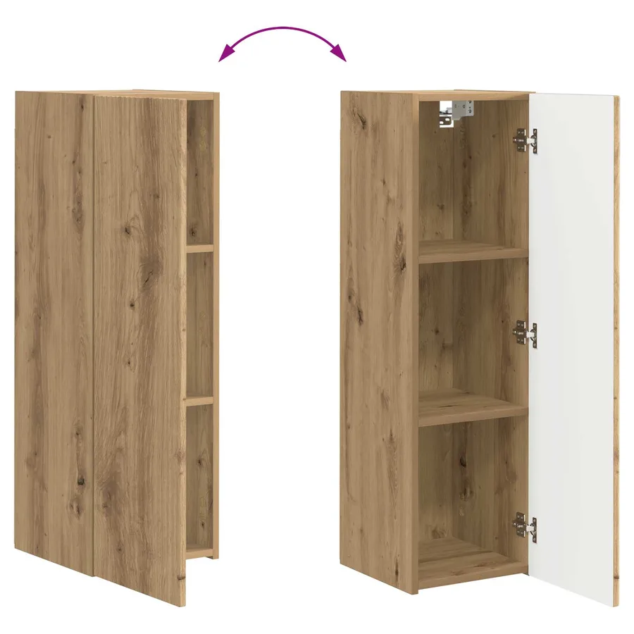 Ensemble meuble TV 4 pcs Chêne artisanal Bois d'ingénierie - 12