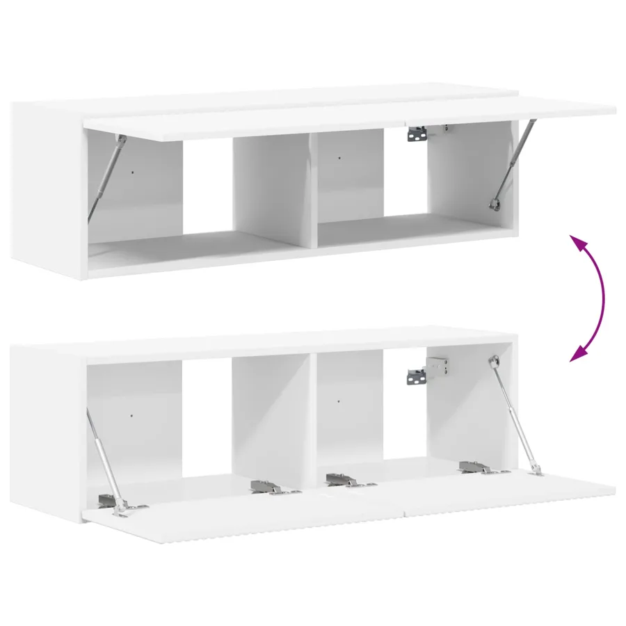 Meuble TV 5 pcs Blanc - 11