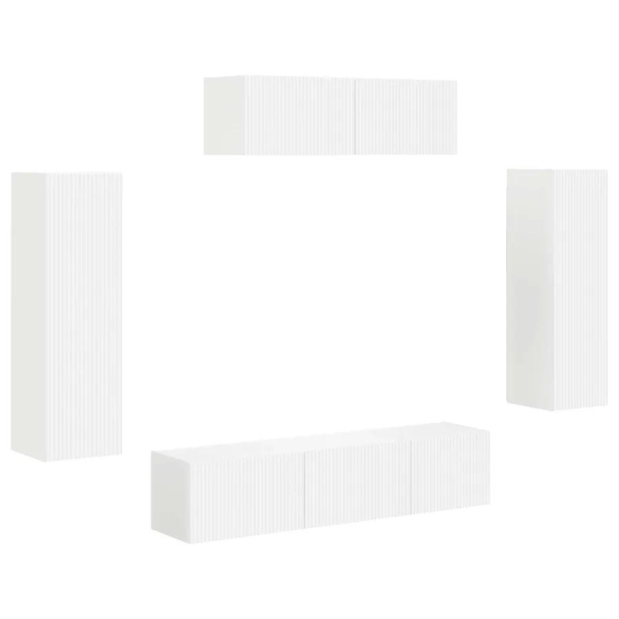 Meuble TV 5 pcs Blanc - 2