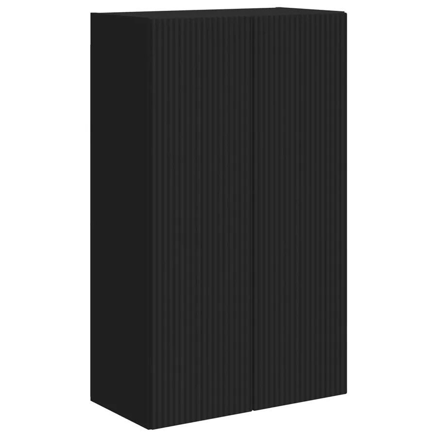 Meuble TV mural Noir 59,5 x 31 x 100 cm Bois d'ingénierie - 2