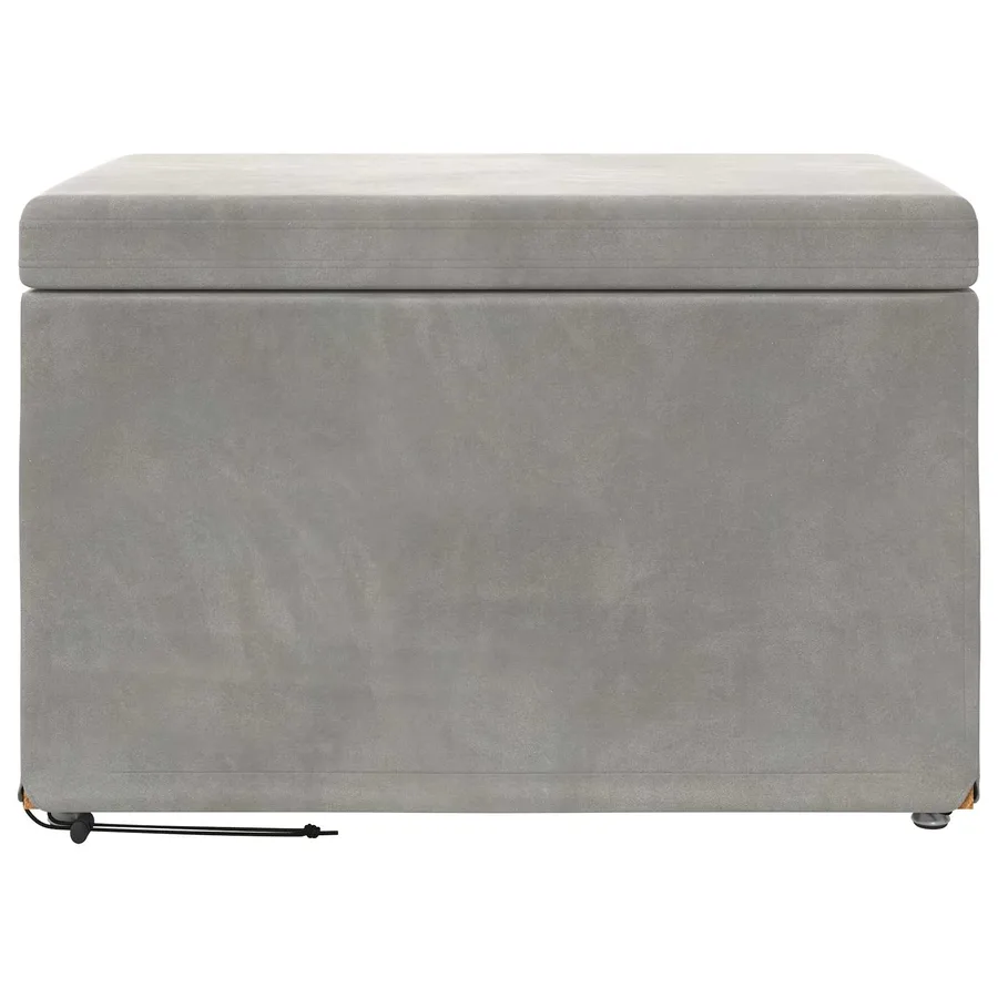 Tabouret Gris clair 61 x 41 x 40 cm Velours et Bois Composite - 4