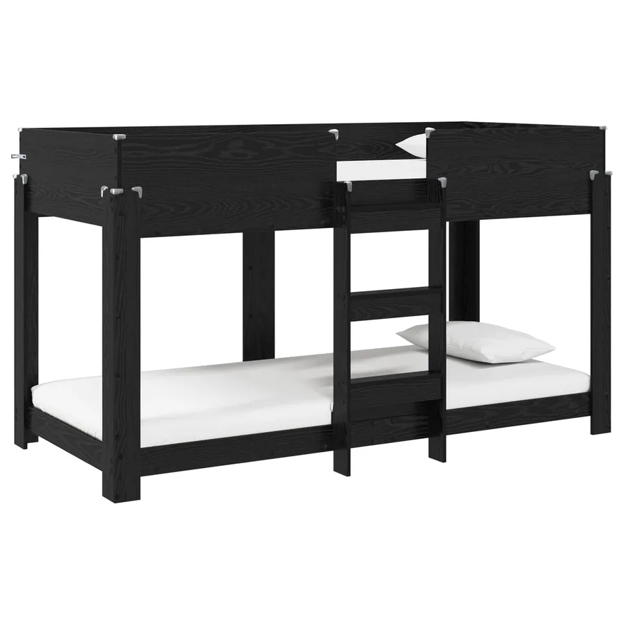 Lit Superposé pour Enfants Chêne noir 100 x 200 cm - 2