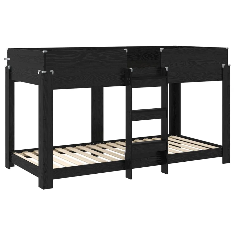 Lit Superposé pour Enfants Chêne noir 100 x 200 cm - 4