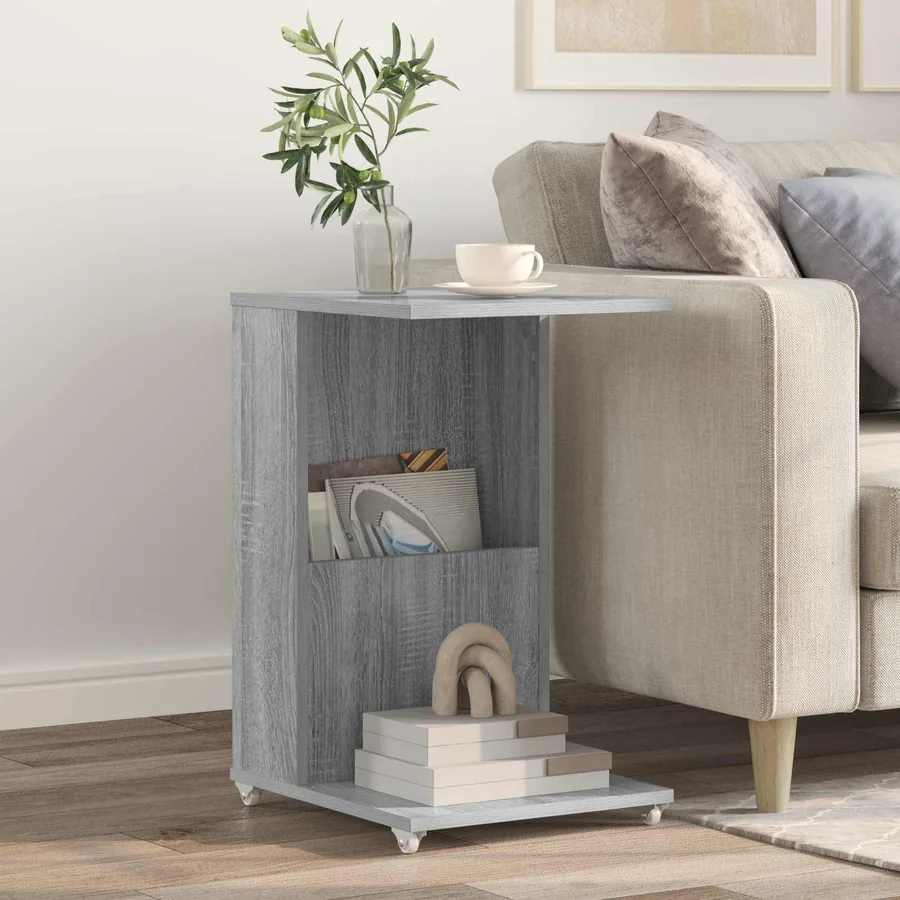 Table d'appoint Gris Sonoma 40 x 35 x 60 cm Bois d'ingénierie