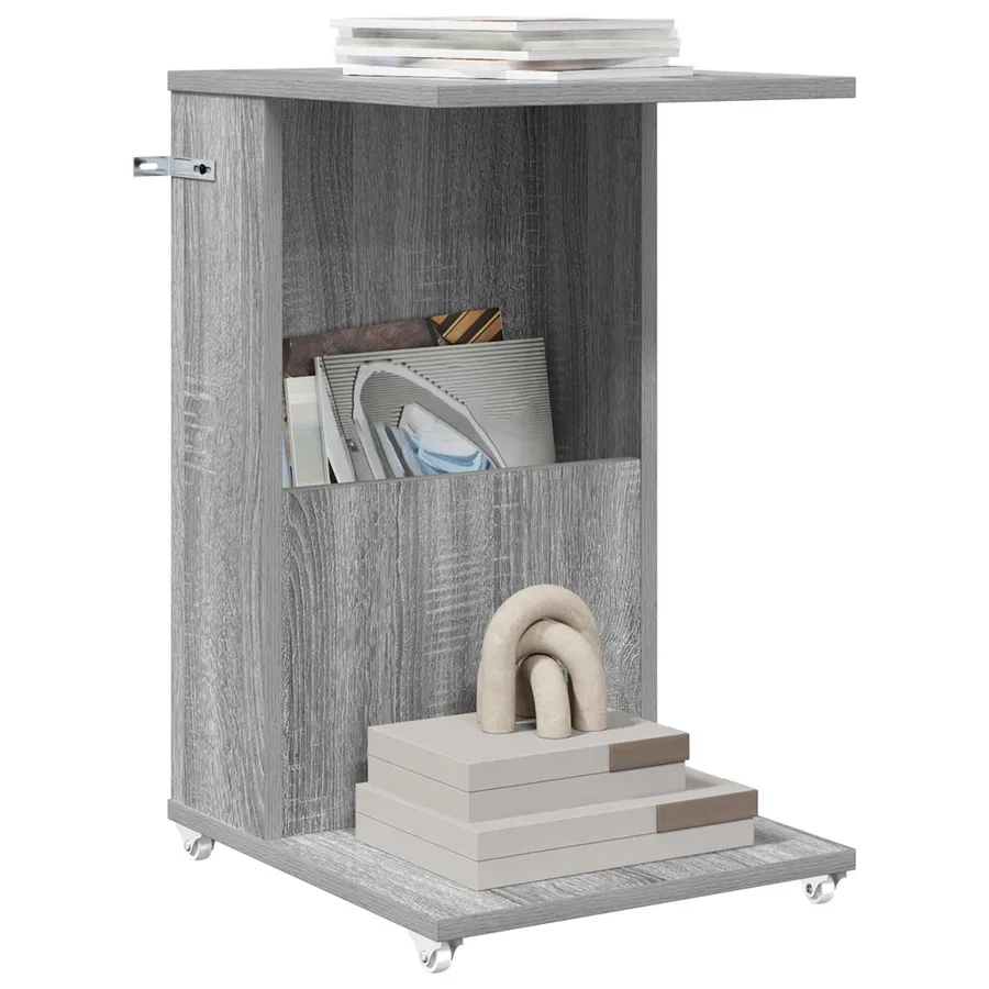 Table d'appoint Gris Sonoma 40 x 35 x 60 cm Bois d'ingénierie - 3