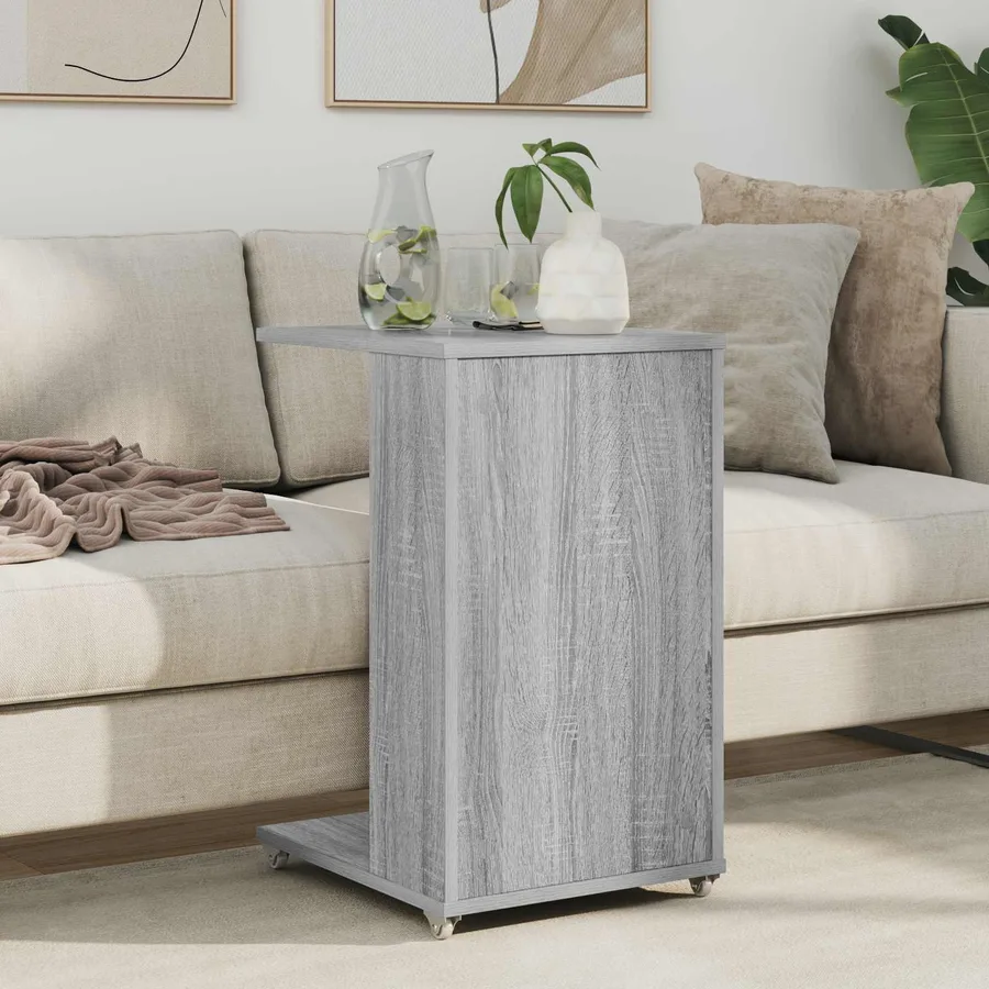 Table d'appoint Gris Sonoma 40 x 35 x 60 cm Bois d'ingénierie - 4