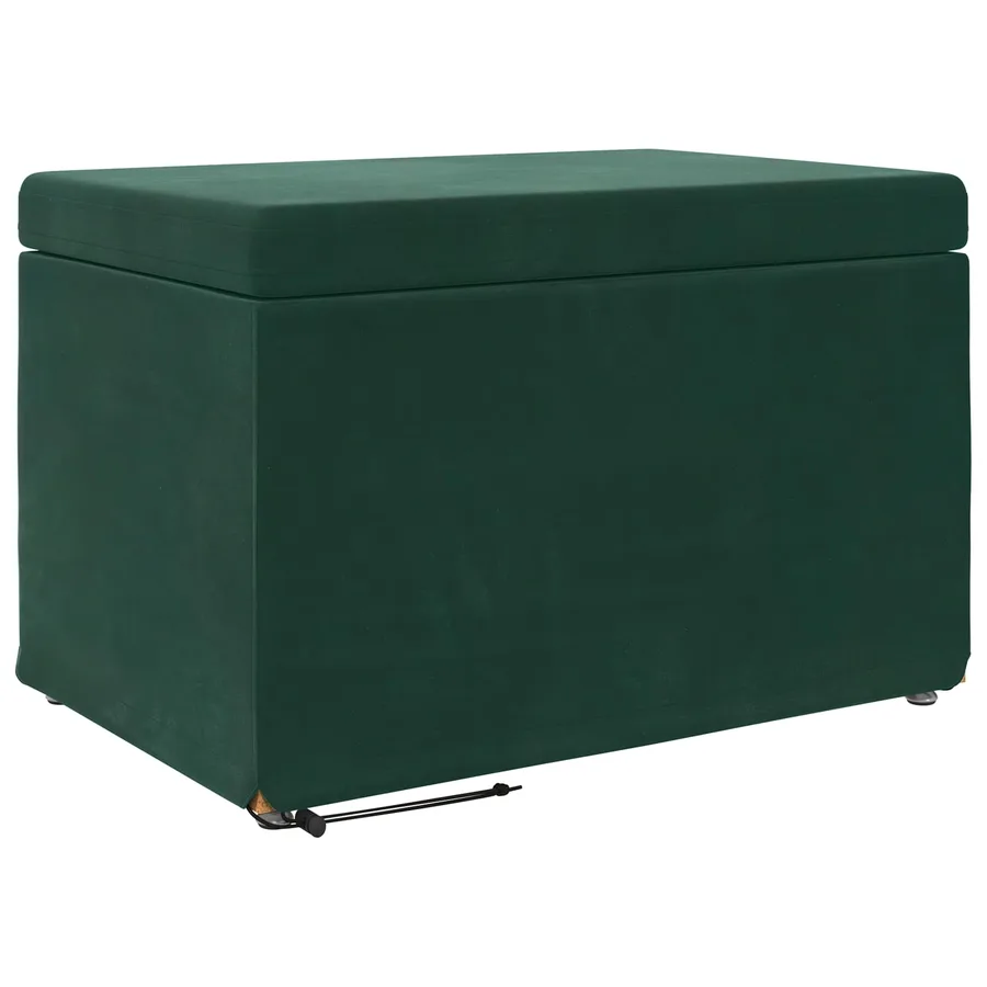 Tabouret Vert foncé 61 x 41 x 40 cm Velours et Bois Composite - 2