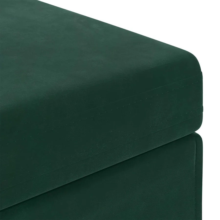 Tabouret Vert foncé 61 x 41 x 40 cm Velours et Bois Composite - 6