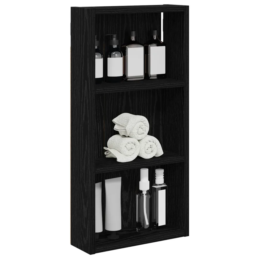 Armoire murale de salle de bain Chêne Noir 30 x 10 x 60,5 cm - 3