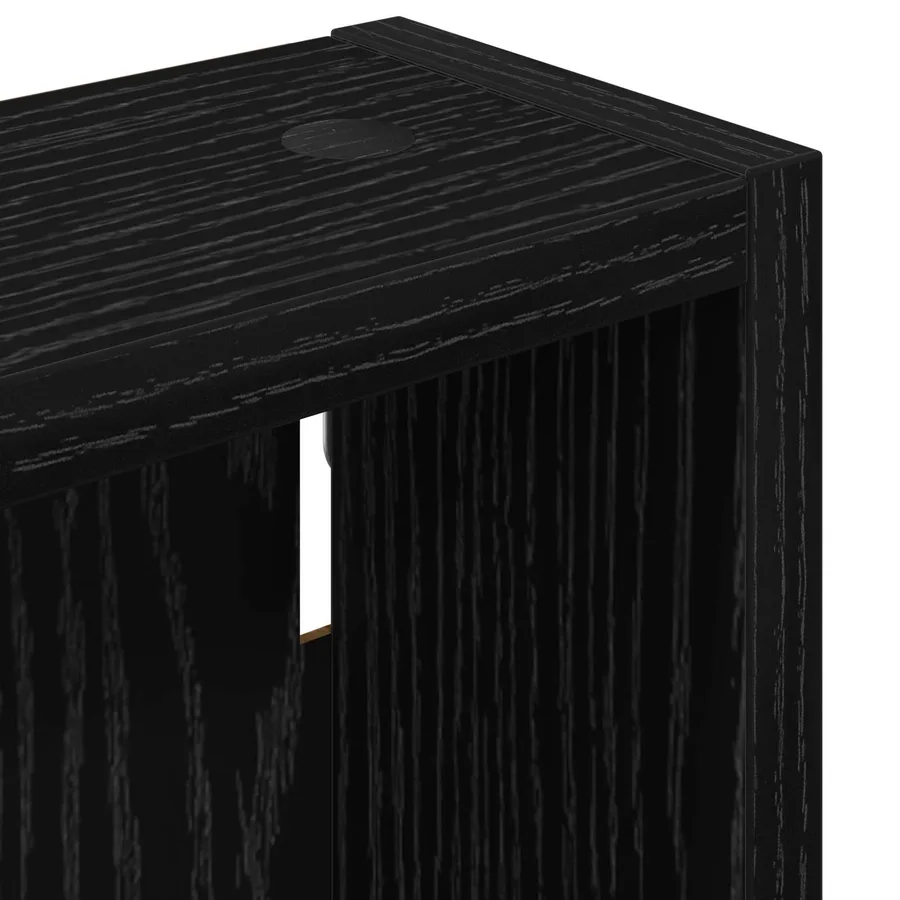 Armoire murale de salle de bain Chêne Noir 30 x 10 x 60,5 cm - 9