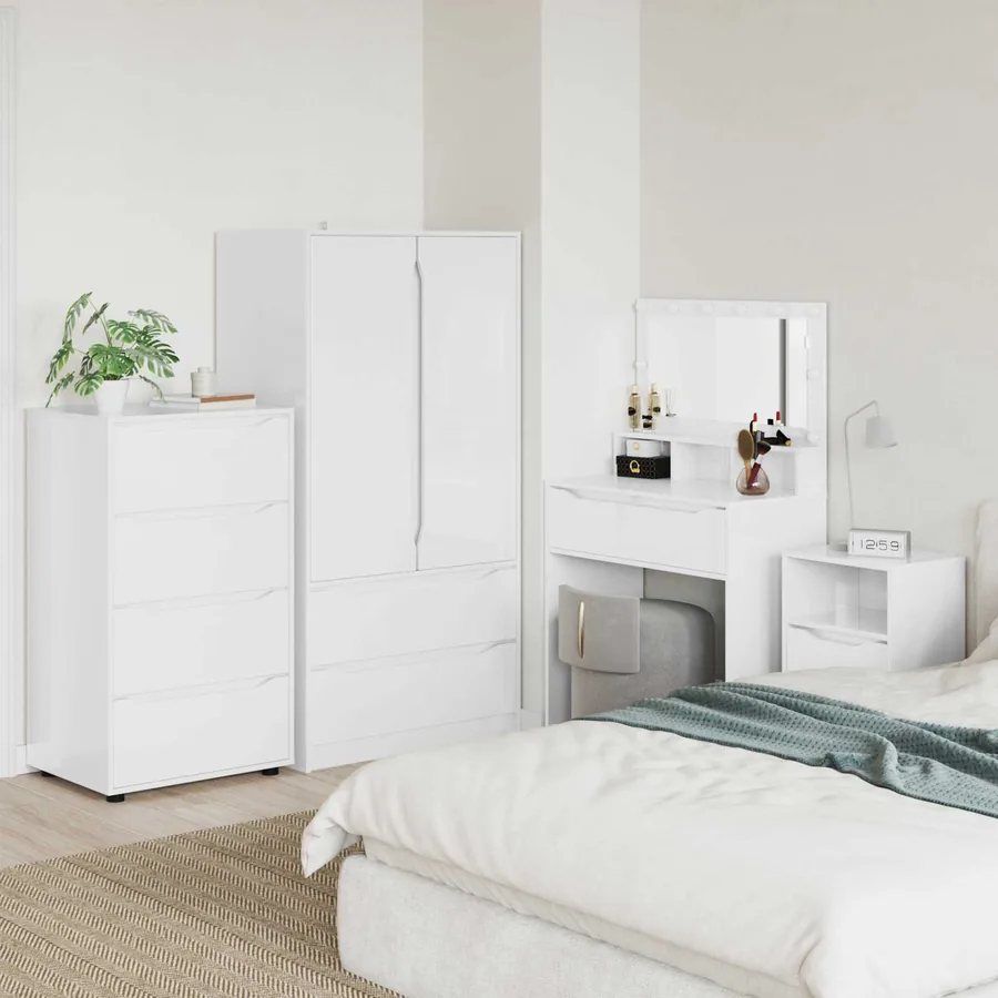 Armoires de rangement Blanc brillant 60 x 48 x 105 cm
