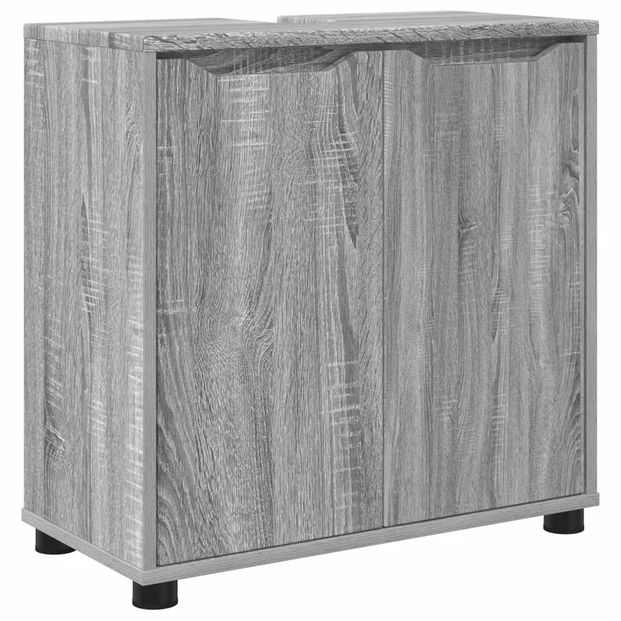 Armoire de lavabo de salle de bain Gris Sonoma 60 x 30 x 60 cm - 2