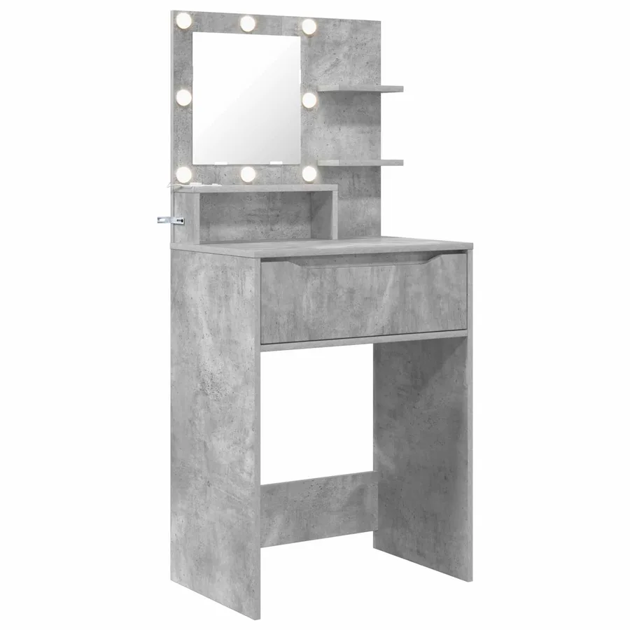 Tables de maquillage pour chambre Gris béton 80 x 39,6 x 135 cm - 2