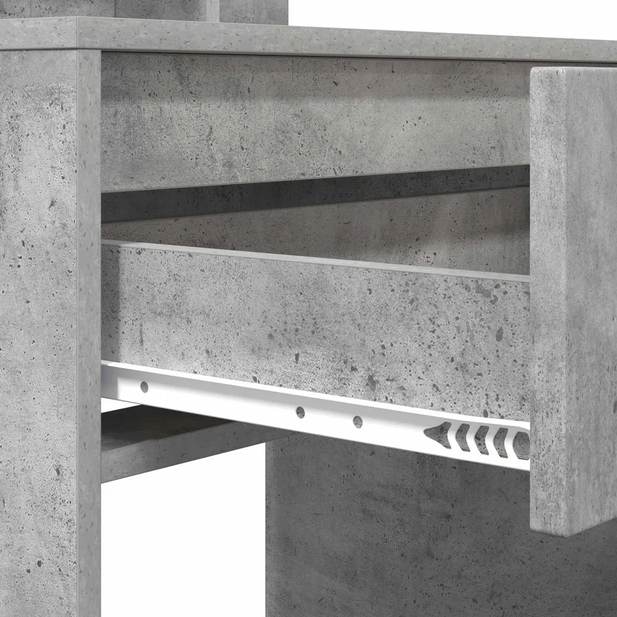 Tables de maquillage pour chambre Gris béton 80 x 39,6 x 135 cm - 9
