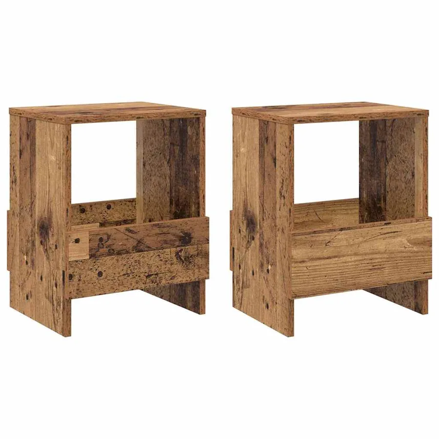 Étagère à magazines 2 pcs Bois ancien 35 x 30 x 45 cm - 2