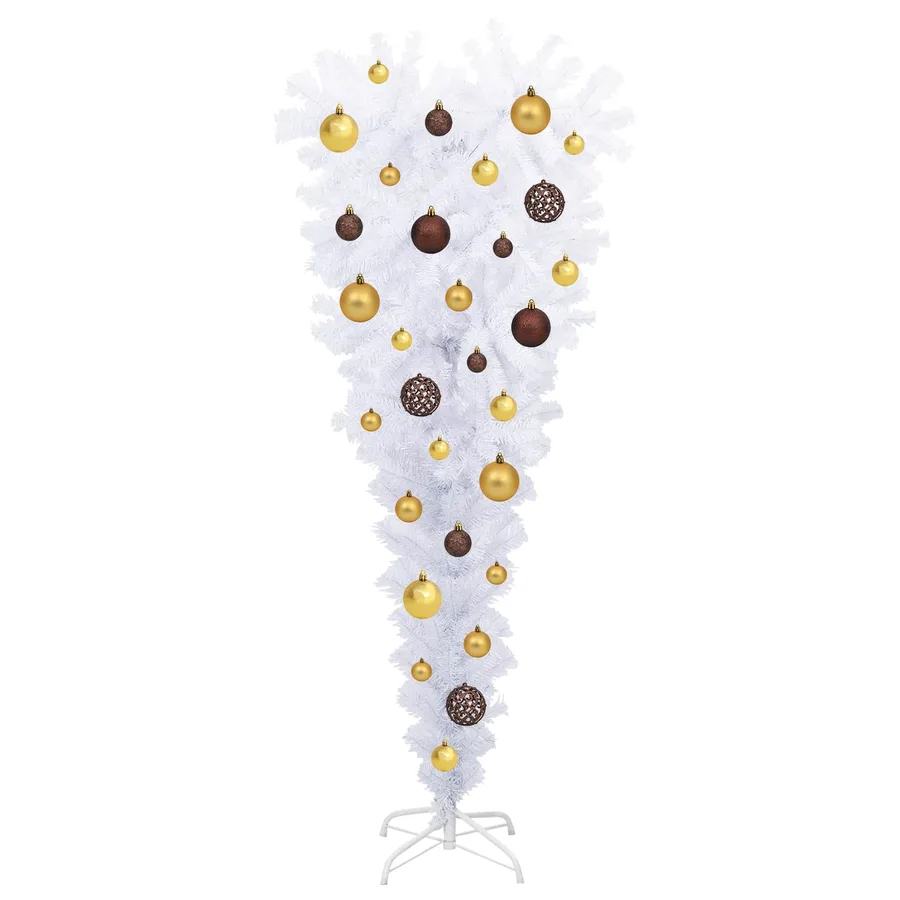 Sapin de Noël artificiel avec 150 LED Blanc 120 cm PVC et Acier - 4