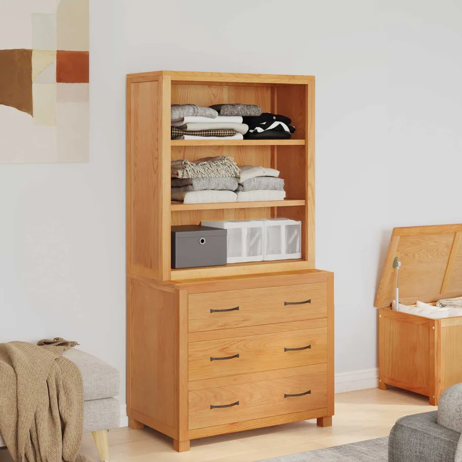 Ensemble de meubles de rangement 2 pc Marron 80 x 50 x 160 cm - 4