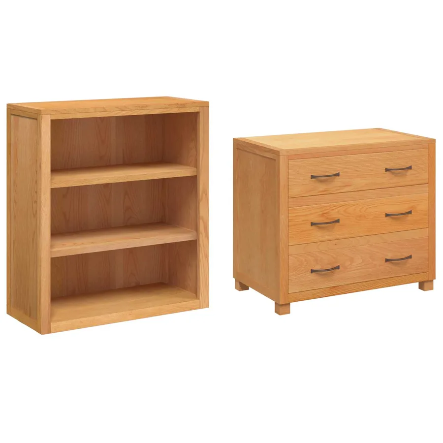 Ensemble de meubles de rangement 2 pc Marron 80 x 50 x 160 cm - 5