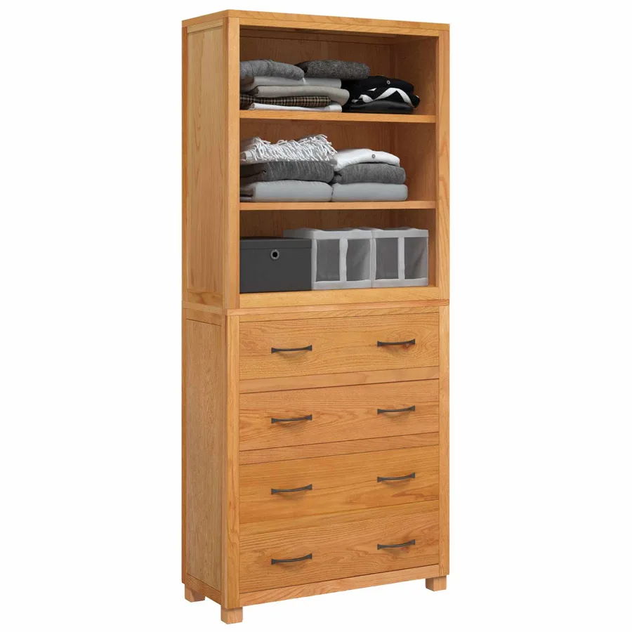 Ensemble de meubles de rangement 2 pc Naturel 80 x 35 x 185 cm - 3