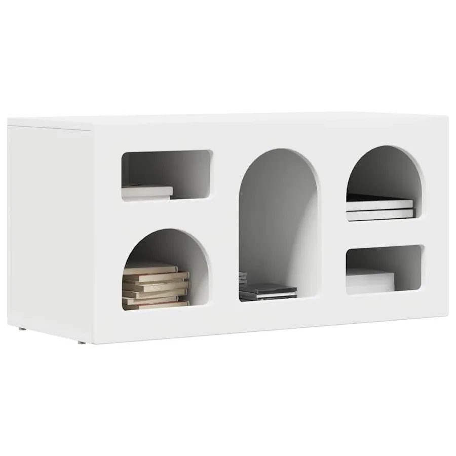 Meuble TV ELST 80 x 35 x 40 cm Blanc Bois d'ingénierie - 3