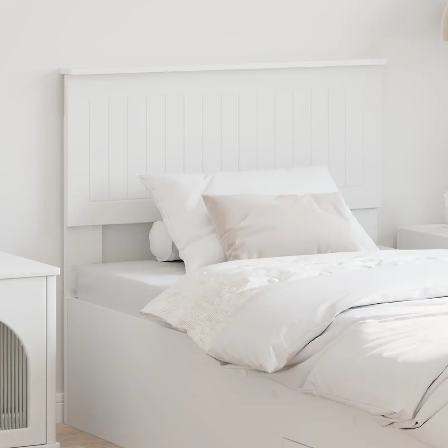 Tête de lit Blanc Bois d'ingénierie