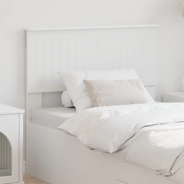 Tête de lit Blanc Bois d'ingénierie