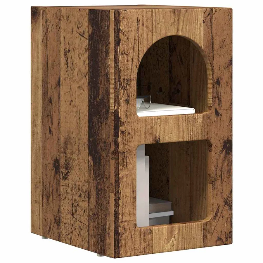 Table de chevet ELST 2 pc Bois ancien 29,5 x 33,5 x 50 cm - 3