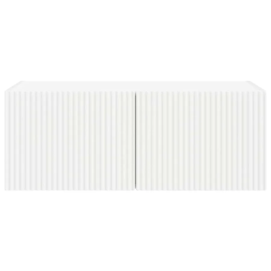 Meuble TV mural Blanc 78,5 x 31 x 29,5 cm Bois d'ingénierie - 6