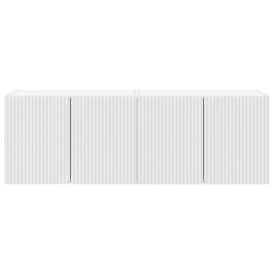 Meuble TV mural 2 pcs Blanc 59,5 x 31 x 40 cm Bois d'ingénierie - 6
