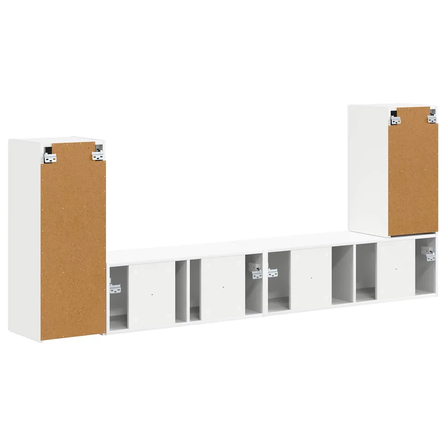 Ensemble meuble TV 4 pcs Blanc Bois d'ingénierie - 10