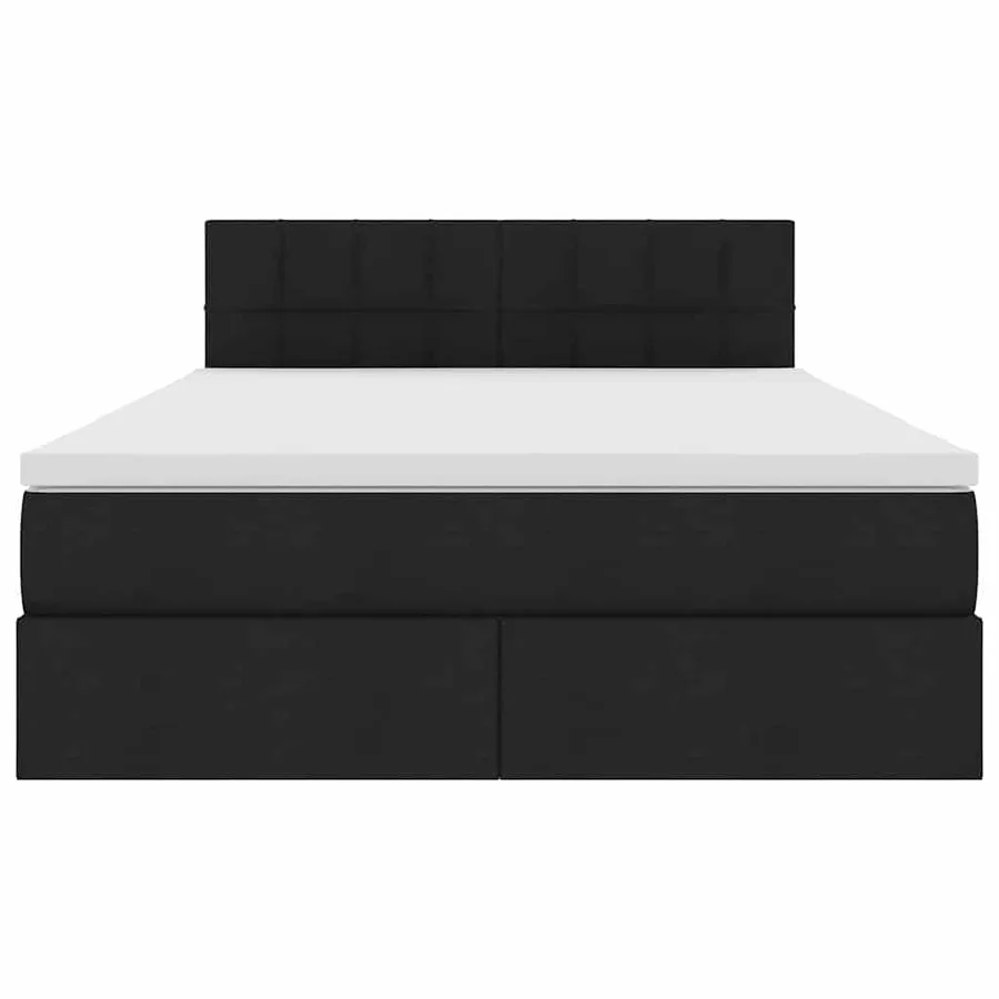 Lit avec rangement et matelas avec matelas Noir 140 x 190 cm - 7