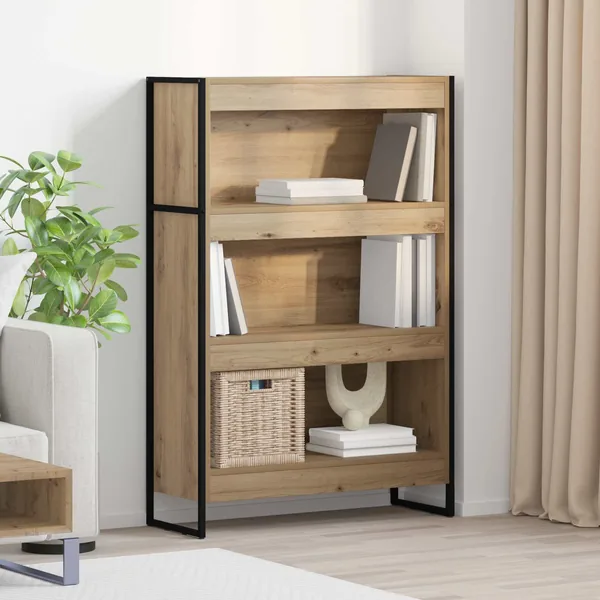 Bibliothèque 80 x 30 x 121 cm Bois d'ingénierie Chêne artisan