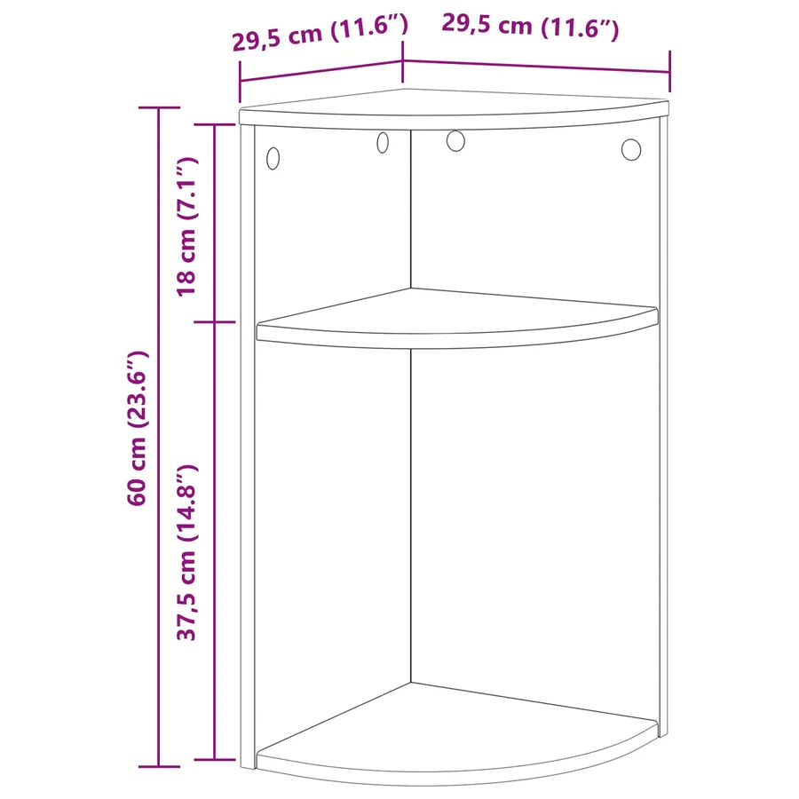 Table d'appoint Blanc brillant 29,6 x 29,6 x 60 cm - 8