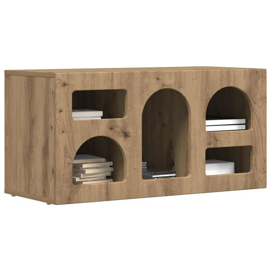 Meuble TV ELST 80 x 35 x 40 cm Chêne artisanal - 3