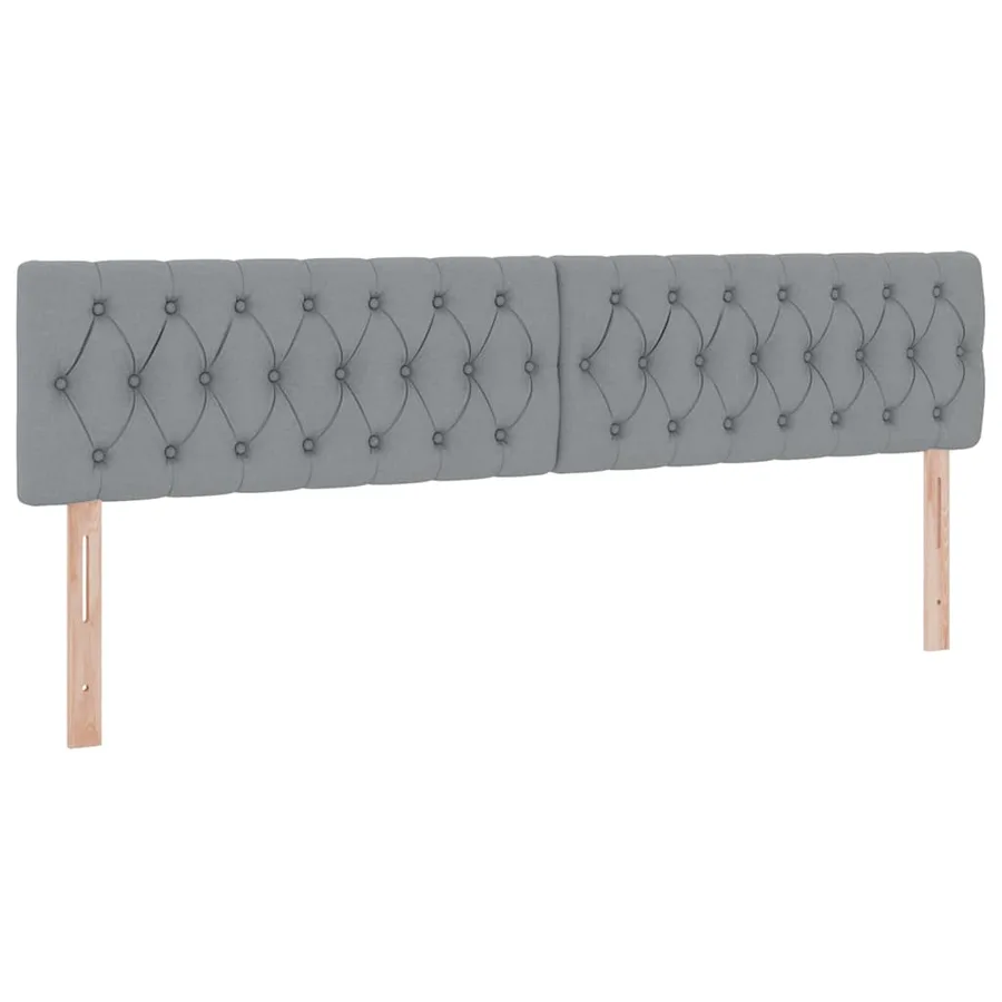 Lit de rangement LED avec matelas Gris clair 200 x 200 cm Tissu - 10