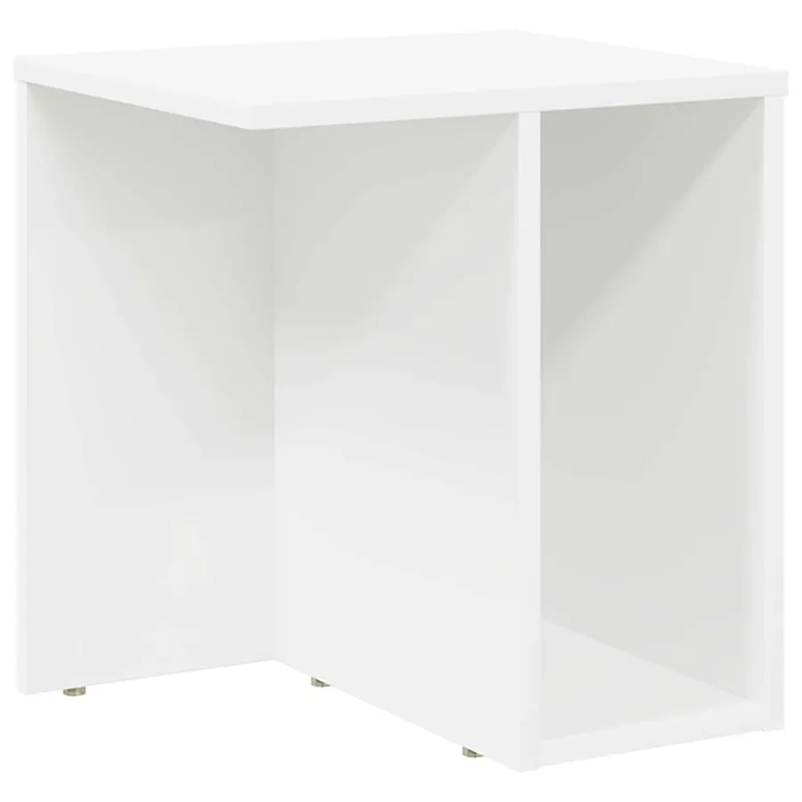 Table d'appoint Blanc 37 x 32 x 40 cm Bois d'ingénierie - 2