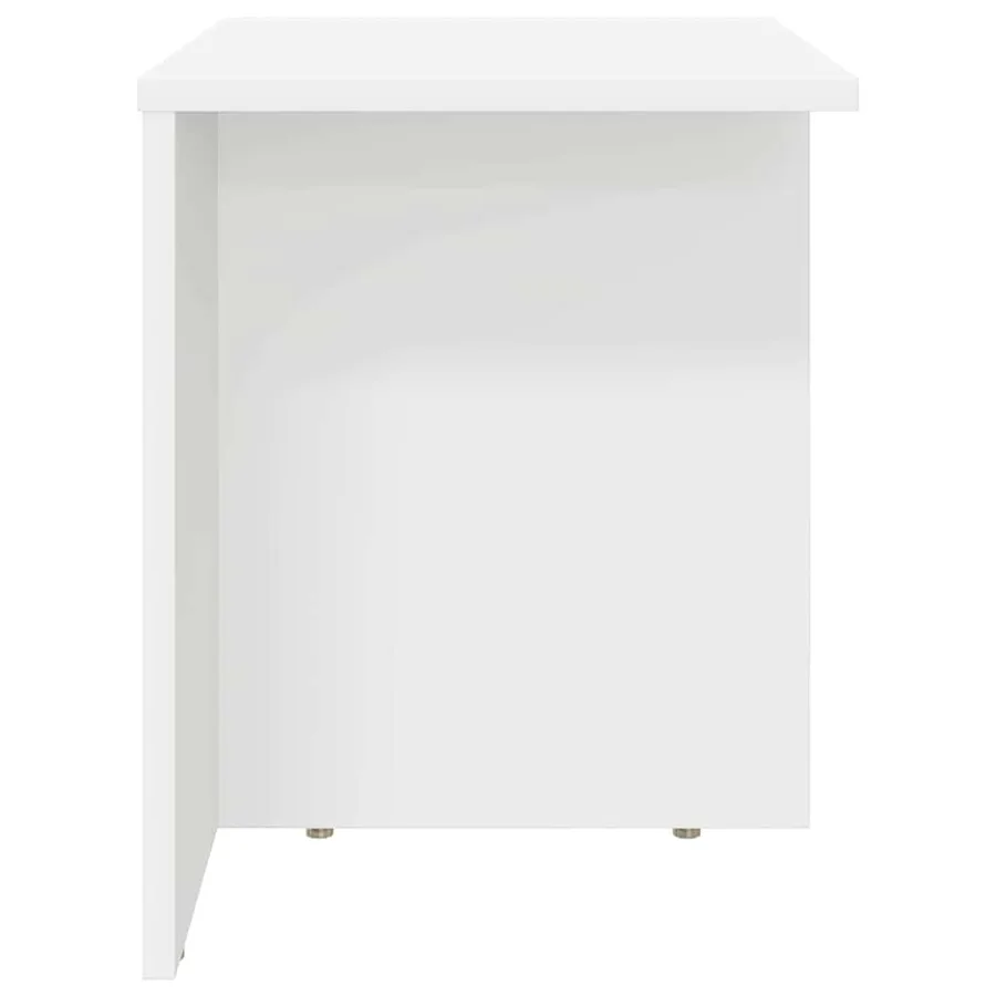 Table d'appoint Blanc 37 x 32 x 40 cm Bois d'ingénierie - 6