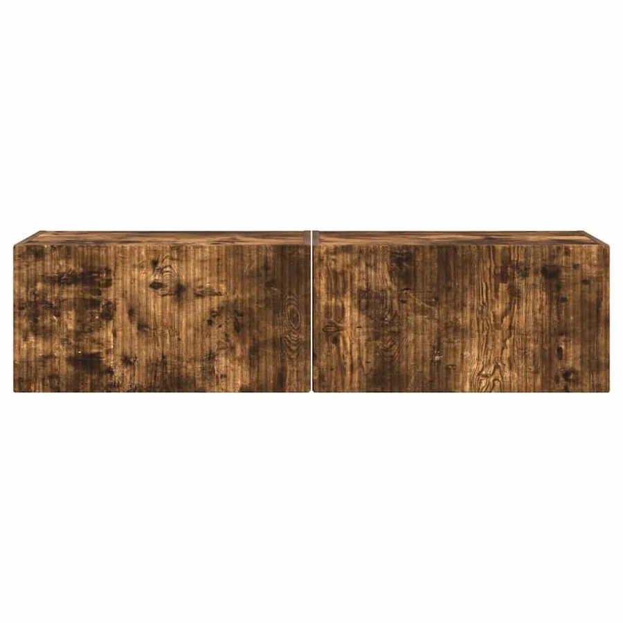 Meuble TV mural 2 pcs Chêne fumé 60 x 31 x 29,5 cm - 7