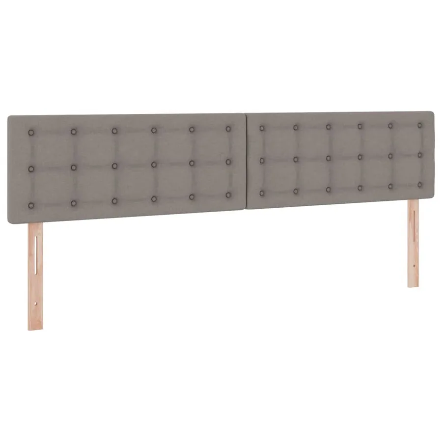 Lit de rangement LED avec matelas Taupe 200 x 200 cm Tissu - 10