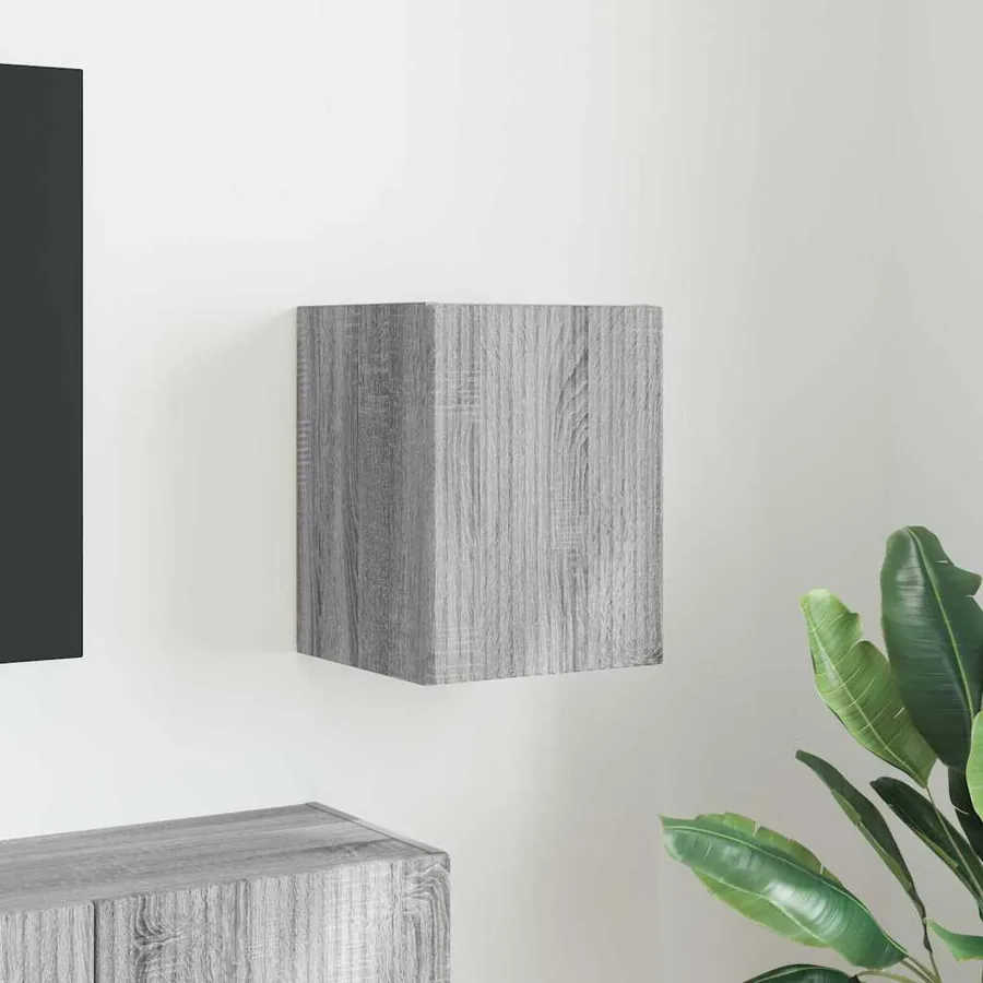 Meuble TV mural Gris Sonoma 30 x 31 x 40 cm Bois d'ingénierie