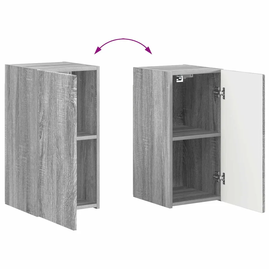Ensemble meuble TV 4 pcs Gris Sonoma Bois d'ingénierie - 14