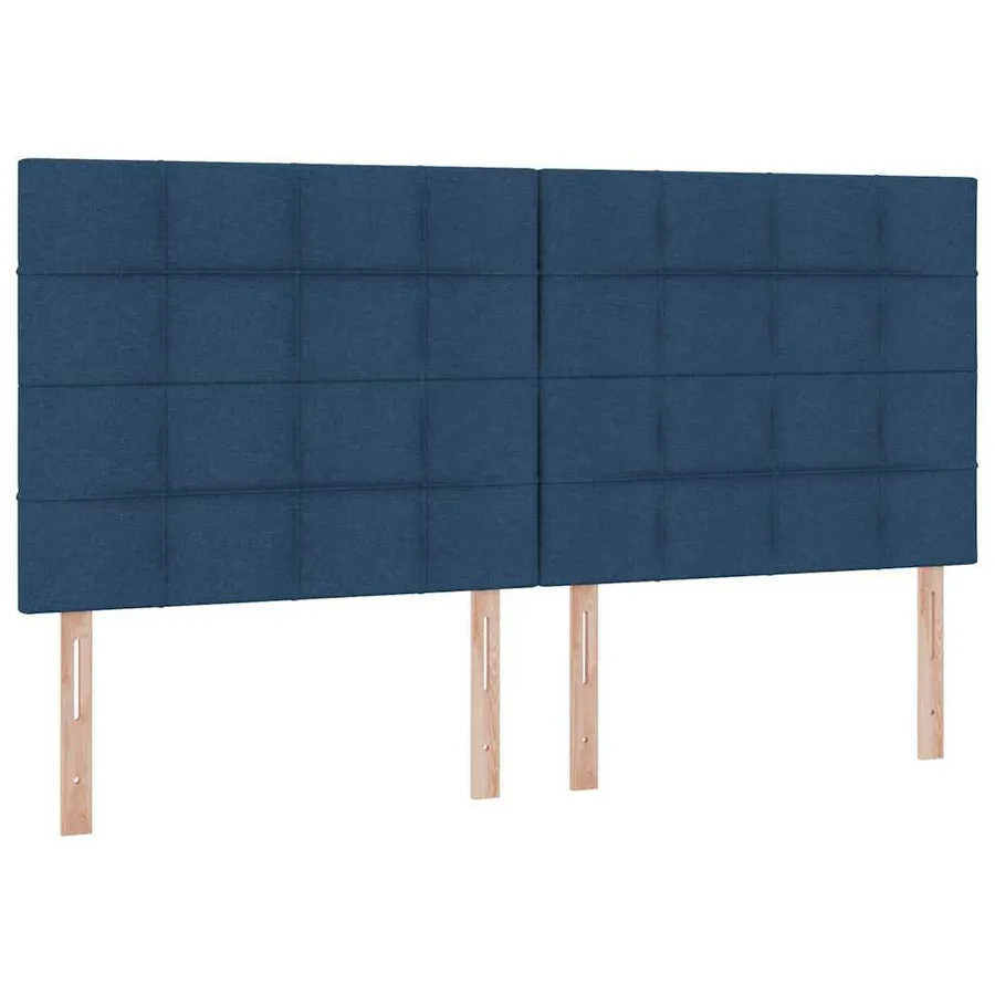 Lit de rangement LED avec matelas Bleu 200 x 200 cm Tissu - 10