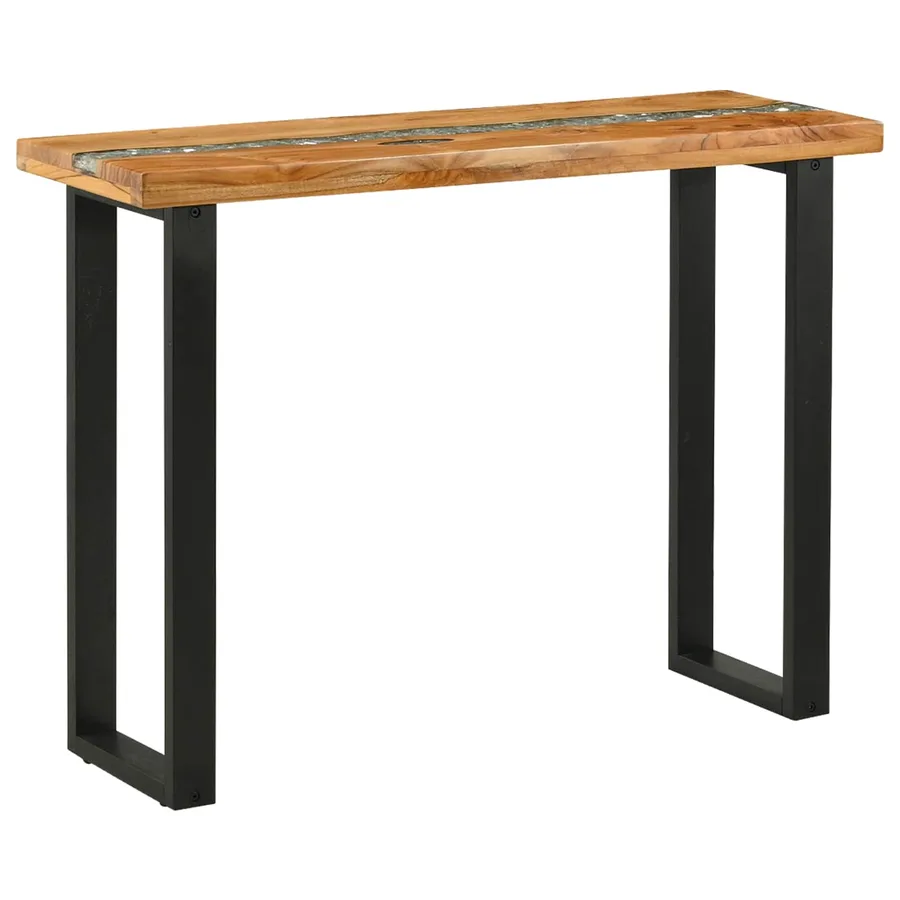 Table console Marron 100 x 35 x 75 cm Bois de teck massif - 2