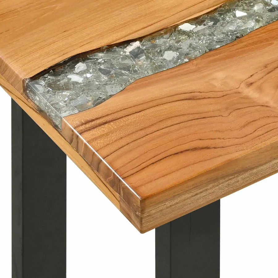Table console Marron 100 x 35 x 75 cm Bois de teck massif - 5