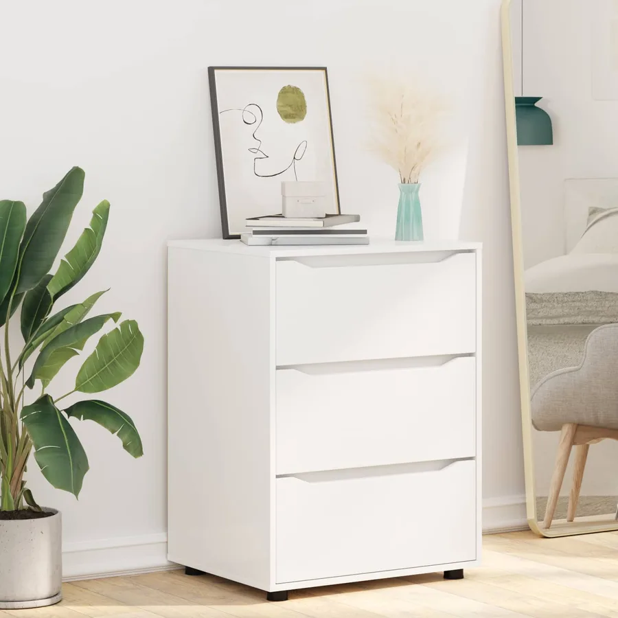 Armoire de rangement Blanc 60 x 48 x 81 cm Bois d'ingénierie - 6
