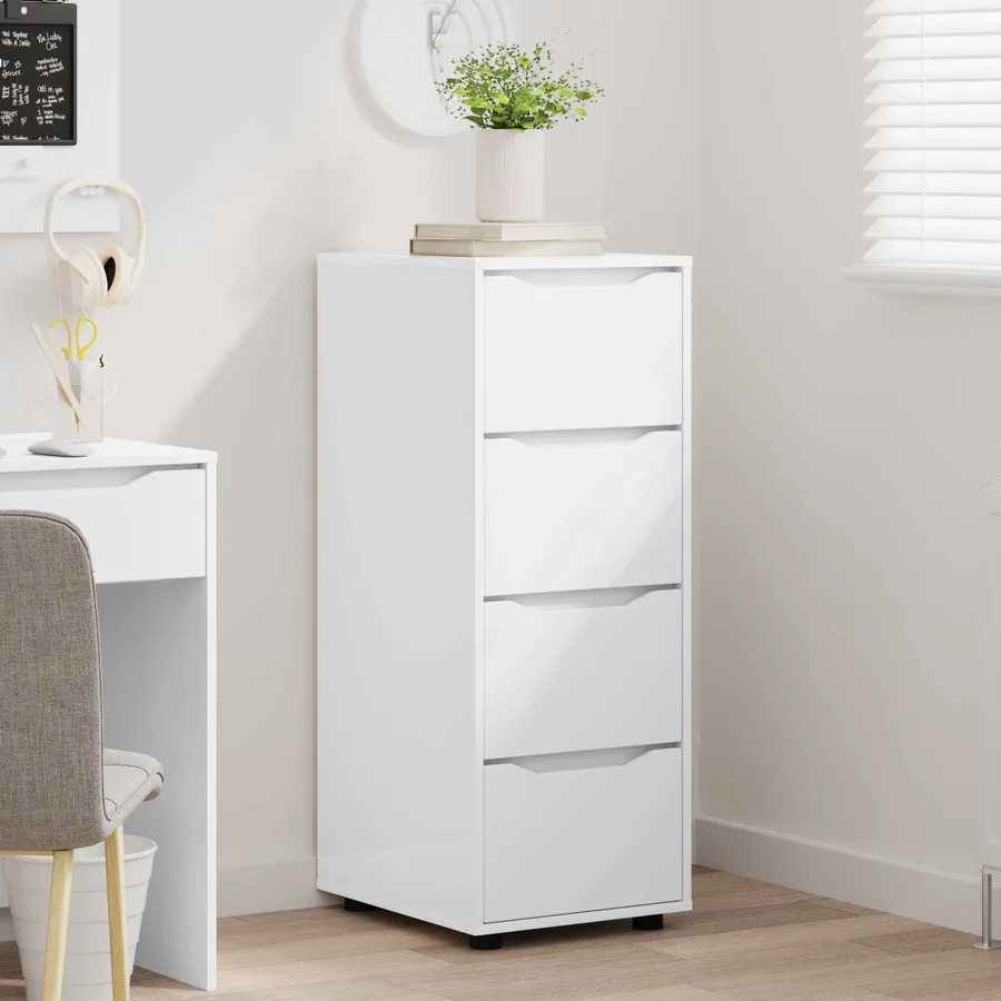 Armoire de rangement Blanc 40 x 48 x 105 cm Bois d'ingénierie - 5