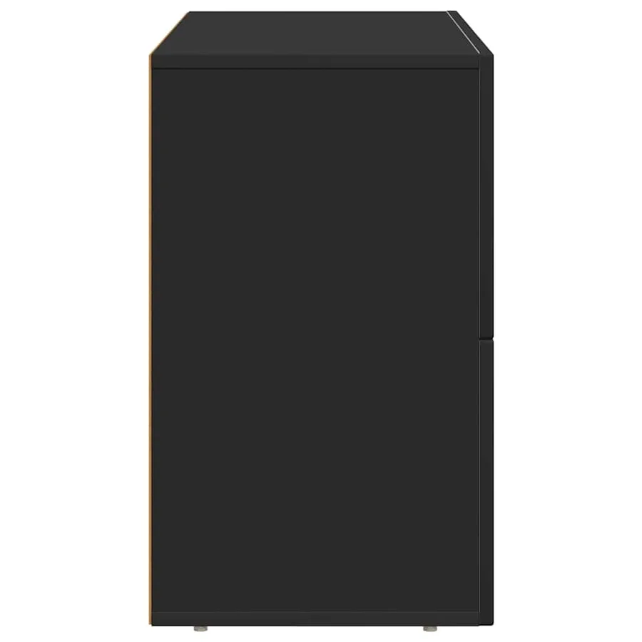 Buffet ELST Noir 80,5 x 35 x 59 cm Bois d'ingénierie - 7