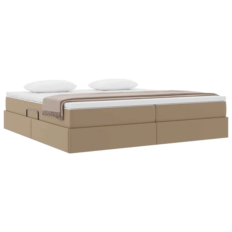 Lit avec rangement et matelas Cappuccino 200 x 200 cm - 3