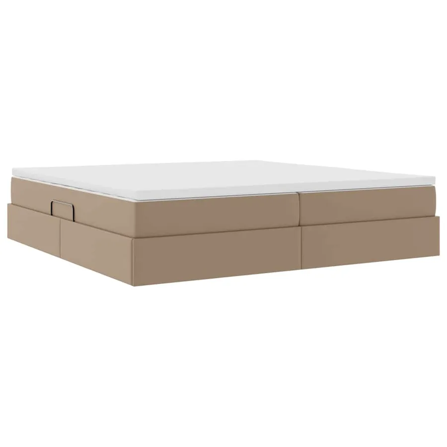 Lit avec rangement et matelas Cappuccino 200 x 200 cm - 5