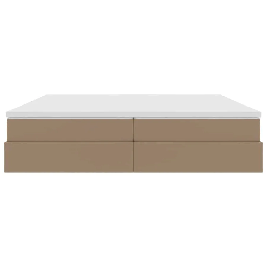 Lit avec rangement et matelas Cappuccino 200 x 200 cm - 6
